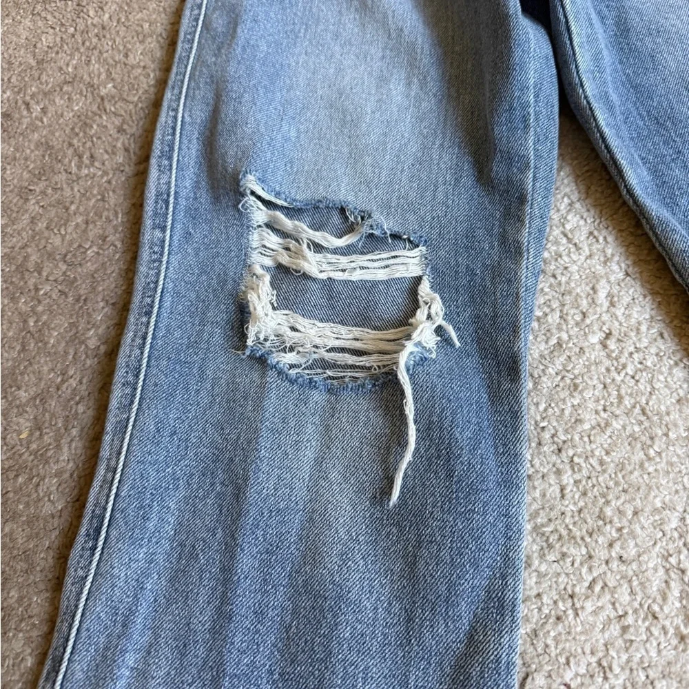 Flying Monkey Light Blue Distressed Straight Leg Womens Jeans size 27 - Picture 3 of 10